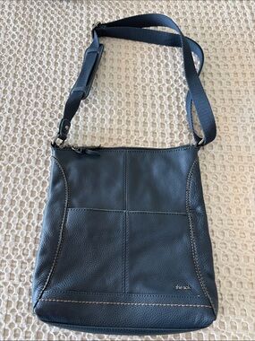 The Sak Blue Leather Crossbody Shoulder Bag